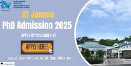IT Jammu PhD Admission 2026 January Session open now